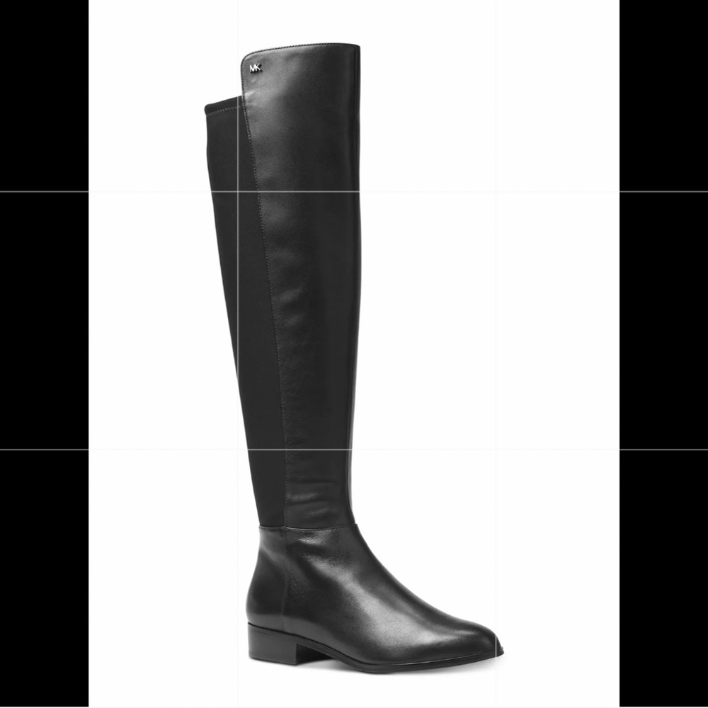 New Michael Kors Bromley Leather Over the Knee Boot